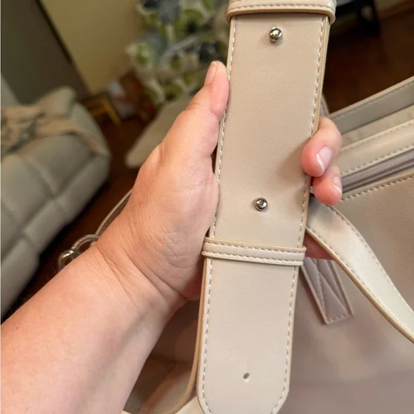 Calpak tote with laptop and device storage, taupe - Picture 7 of 15